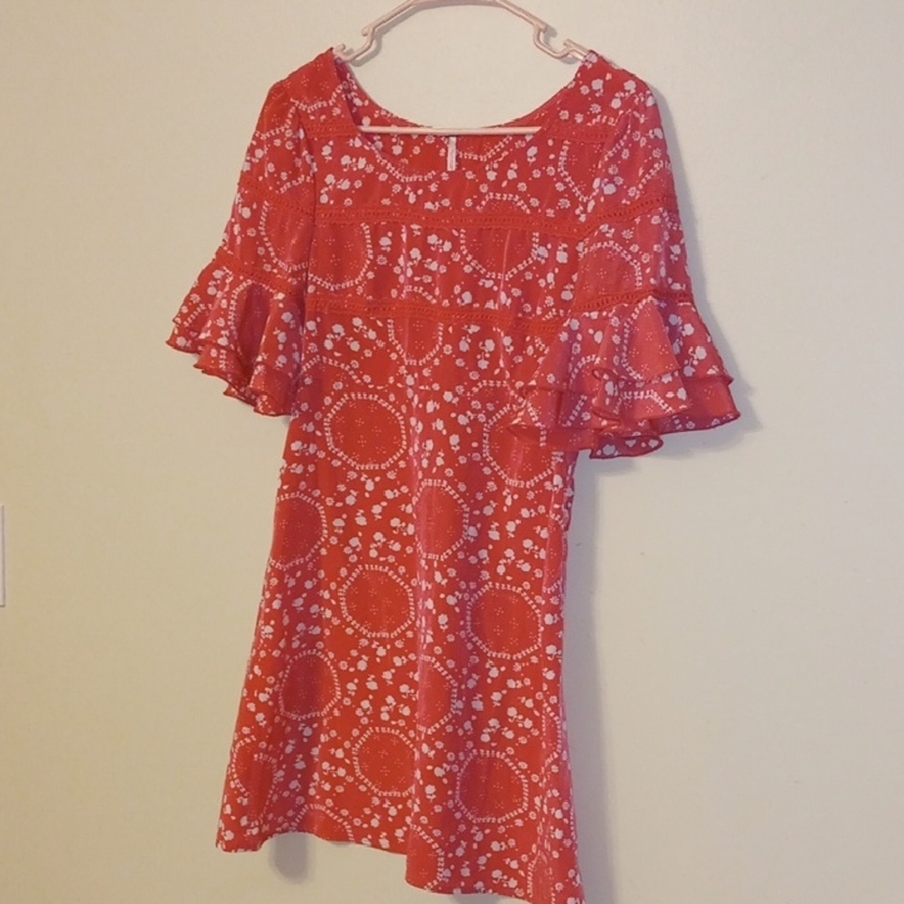 Free People Ruffle Sleeve Dress